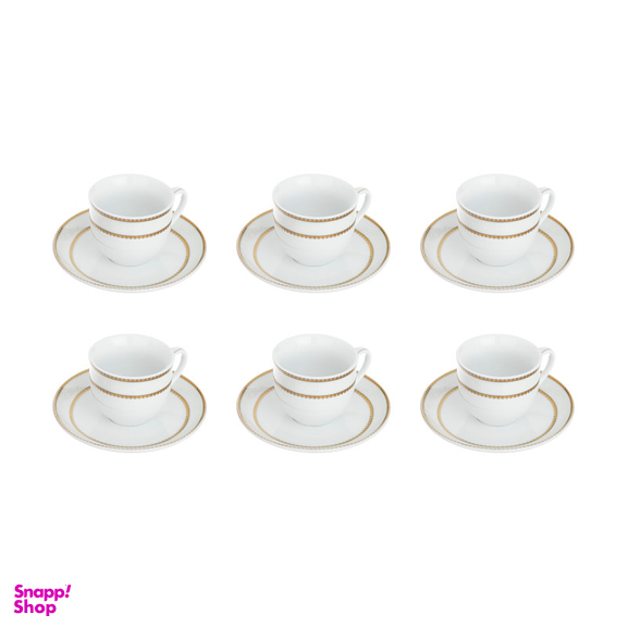 ست فنجان و نعلبکی 12 پارچه شرکت صنایع چینی تقدیس (Taghdis Porcelain Co) مدل K16