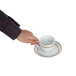 ست فنجان و نعلبکی 12 پارچه شرکت صنایع چینی تقدیس (Taghdis Porcelain Co) مدل K16