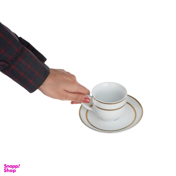 ست فنجان و نعلبکی 12 پارچه شرکت صنایع چینی تقدیس (Taghdis Porcelain Co) مدل K16