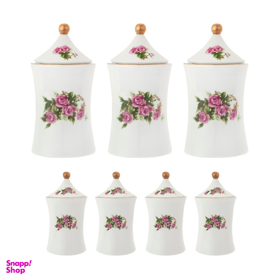 سرویس پاسماوری 14 پارچه شرکت صنایع چینی تقدیس (Taghdis Porcelain Co) طرح گل سرخ