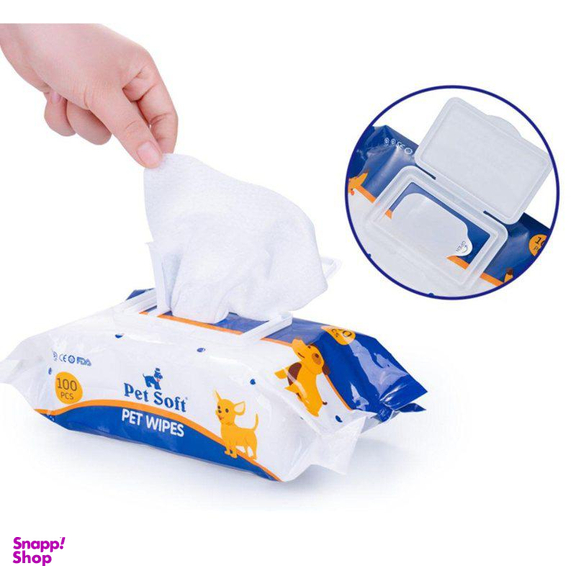 دستمال مرطوب سگ و گربه پت سافت (Pet Soft) مدل 001