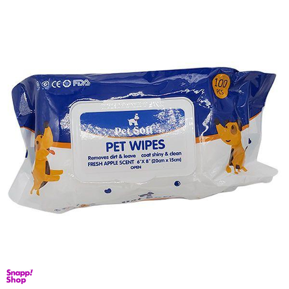 دستمال مرطوب سگ و گربه پت سافت (Pet Soft) مدل 001
