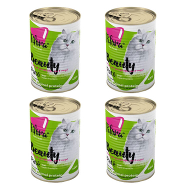 کنسرو غذای گربه فیفورا (Fifora) مدل Beauty Veal وزن 400 گرم بسته 4 عددی