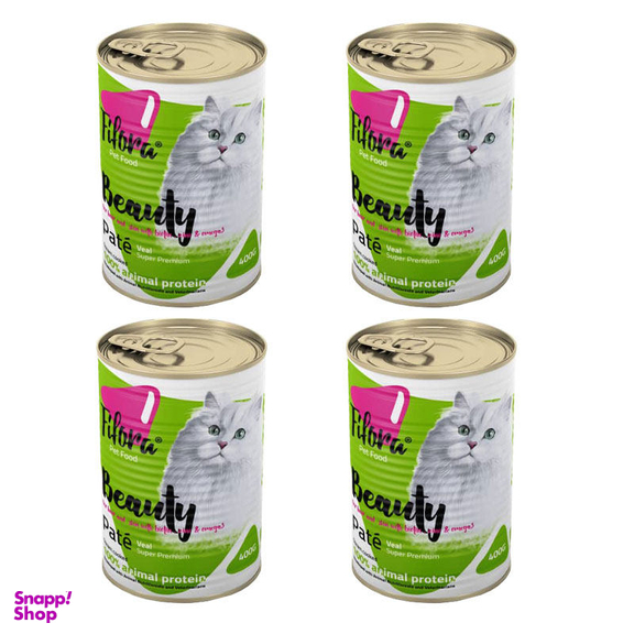 کنسرو غذای گربه فیفورا (Fifora) مدل Beauty Veal وزن 400 گرم بسته 4 عددی