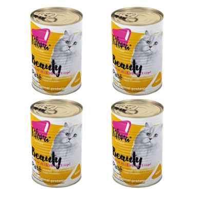 کنسرو غذای گربه فیفورا (Fifora) مدل Beauty Chicken وزن 400 گرم بسته 4 عددی