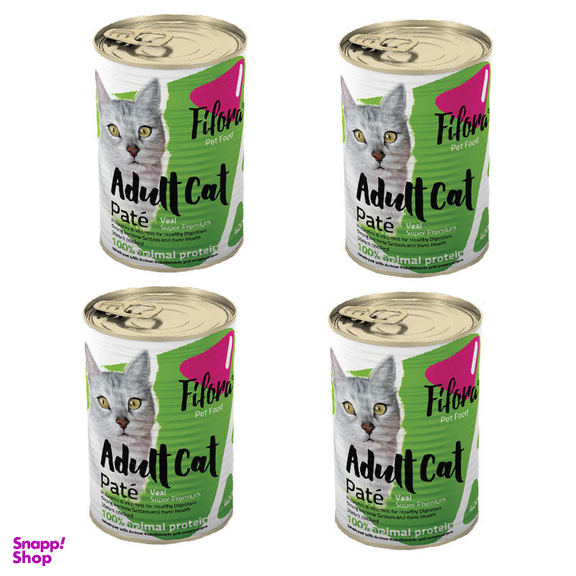 کنسرو غذای گربه فیفورا (Fifora) مدل Veal وزن 400 گرم بسته 4 عددی