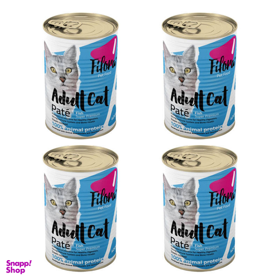 کنسرو غذای گربه فیفورا (Fifora) مدل Fish وزن 400 گرم بسته 4 عددی