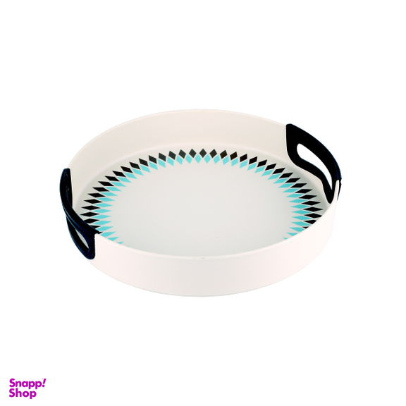 سینی بامبو والرین (Valerian) گرد طرح گل آبی