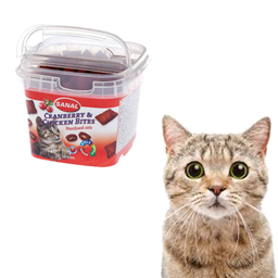 غذا تشویقی گربه سانال (Sanal) مدل Cranberry and Chicken Bites وزن 75 گرم