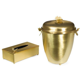 ست سطل و جا دستمال سالینو (Salino) مدل پروانه برنزی کد B-414413