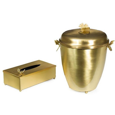 ست سطل و جا دستمال سالینو (Salino) مدل پروانه برنزی کد B-414413