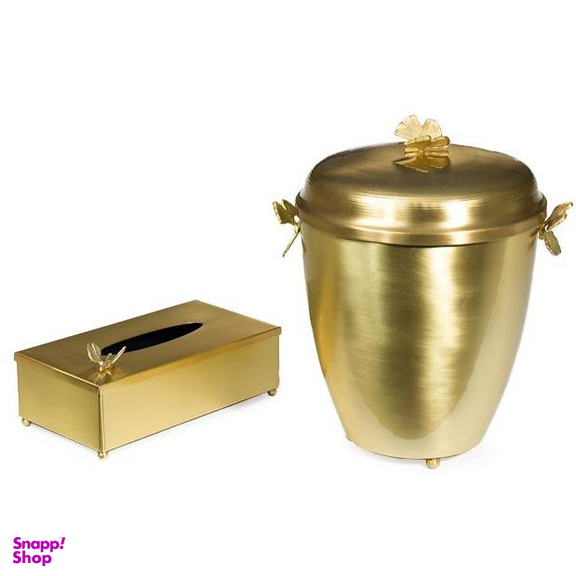 ست سطل و جا دستمال سالینو (Salino) مدل پروانه برنزی کد B-414413