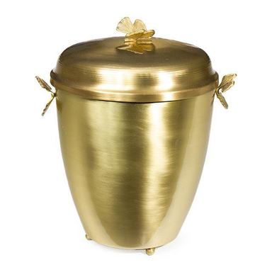 سطل فلزی دربدار سالینو (Salino) مدل پروانه برنزی کد B-414