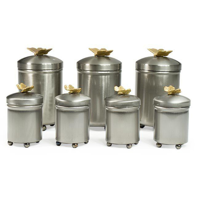 ست جا ادویه 7 پارچه سالینو (Salino) مدل پروانه نیکل کد N-4021
