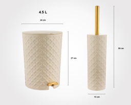 ست سطل و فرچه لیمون (Limon) طرح گل کد 1822