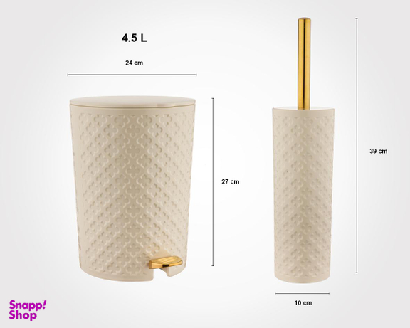ست سطل و فرچه لیمون (Limon) طرح گل کد 1822
