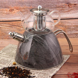 ست کتری و قوری لورنزا (Lorenzo) طرح ماربل کد 3020