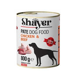 کنسرو غذای سگ شایر (Shayer) مدل Chicken & Beef
