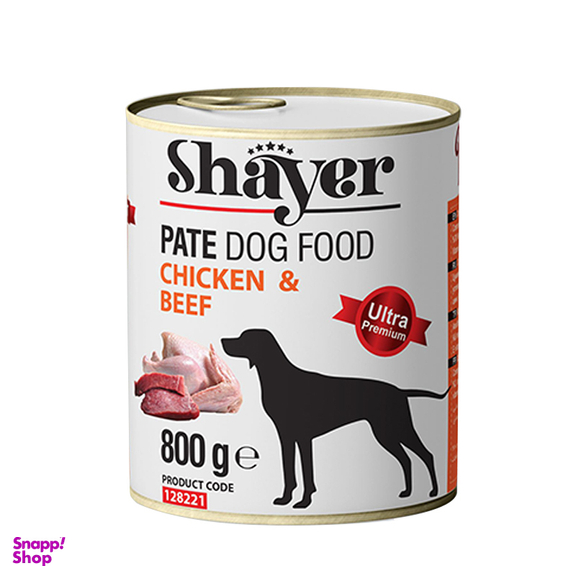 کنسرو غذای سگ شایر (Shayer) مدل Chicken & Beef