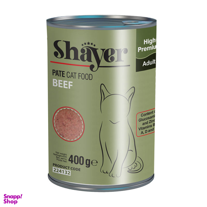 کنسرو غذای گربه شایر (Shayer) مدل Beef