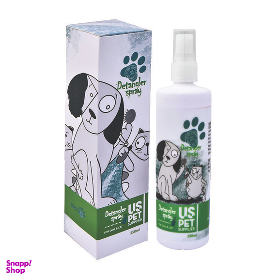 اسپری گره باز کن یو اس پت مدل Detangler حجم 250 ‌میلی‌ لیتر