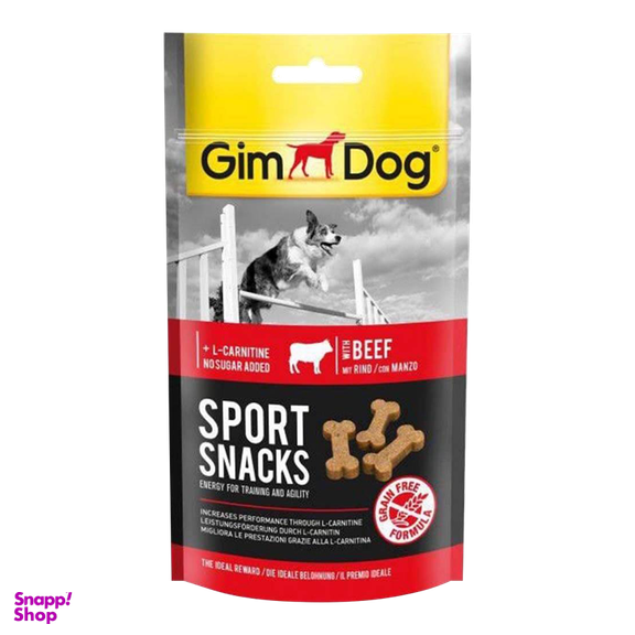 اسنک تشویقی استخوانی سگ جیم داگ (Gim Dog) با طعم گوشت GimDog Sport Snack Beef وزن 60 گرم