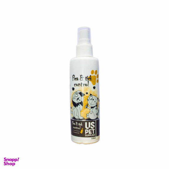 اسپری ضد کک و کنه یو اس پت (US Pet) مدل Flea & Tick Control حجم 120 ‌میلی‌لیتر