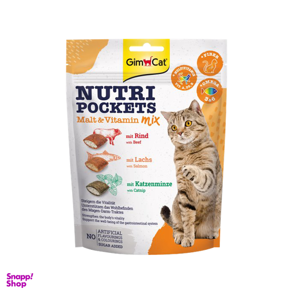 اسنک تشویقی نوتری (Nutri) ویتامین و مالت گربه جیم کت (Gim Cat) وزن 150 گرم