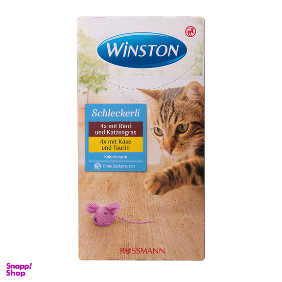 بستنی گربه وینستون (Winston) مدل LiverSausage & Cheese بسته 8 عددی