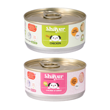 بسته کنسرو غذای توله سگ شایر (Shayer) مدل Puppy Pack مجموعه 2 عددی
