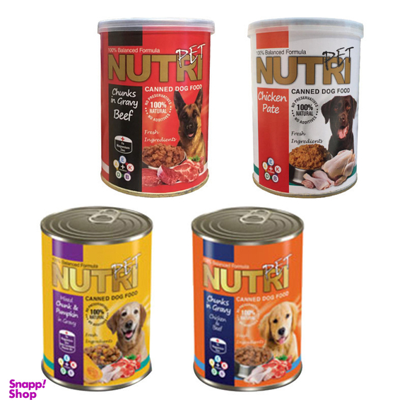 بسته کنسرو غذای سگ نوتری پت مدل Nutri Pack وزن 425 گرم مجموعه 4 عددی