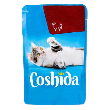 پوچ گربه کوشیدا (Coshida) مدل Beef & Kidney in Jelly وزن 100 گرم