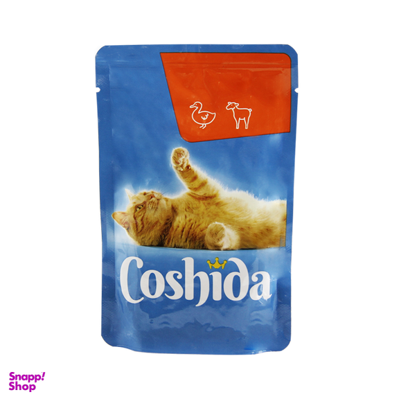 پوچ گربه کوشیدا (Coshida) مدل Duck & lamb in jelly وزن 100 گرم
