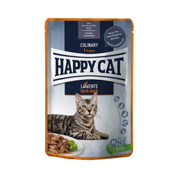 پوچ گربه هپی کت (Happy Cat) با طعم اردک مدل Happy Cat Culinary Farm Duck وزن 85 گرم