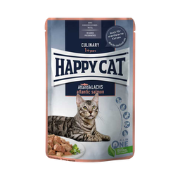 پوچ گربه هپی کت (Happy Cat) با طعم سالمون مدل Happy Cat Culinary Atlantic Salmon وزن 85 گرم