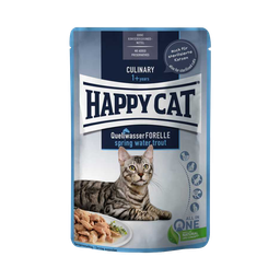 پوچ گربه هپی کت (Happy Cat) با طعم ماهی قزل آلا مدل Happy Cat Culinary Spring Water Trout وزن 85 گرم
