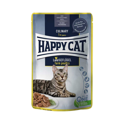 پوچ گربه هپی کت با طعم مرغ مدل Happy Cat Culinary Farm Poultry وزن 85 گرم