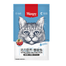 پوچ گربه ونپی (Wanpy) مدل Tuna and Whitebait وزن 80 گرم