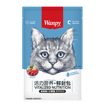 پوچ گربه ونپی (Wanpy) مدل Tuna and Whitebait وزن 80 گرم