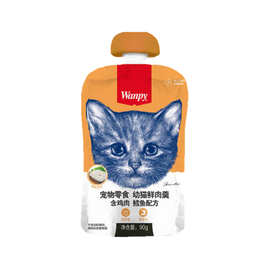 پودینگ غذای گربه ونپی (Wanpy) با طعم مرغ و ماهی کاد مدل Wanpy Soup Chicken & Cod وزن 90 گرم