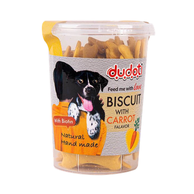 تشویقی بیسکوییت سگ دودوتی (Dudoti) با طعم هویج وزن 150g