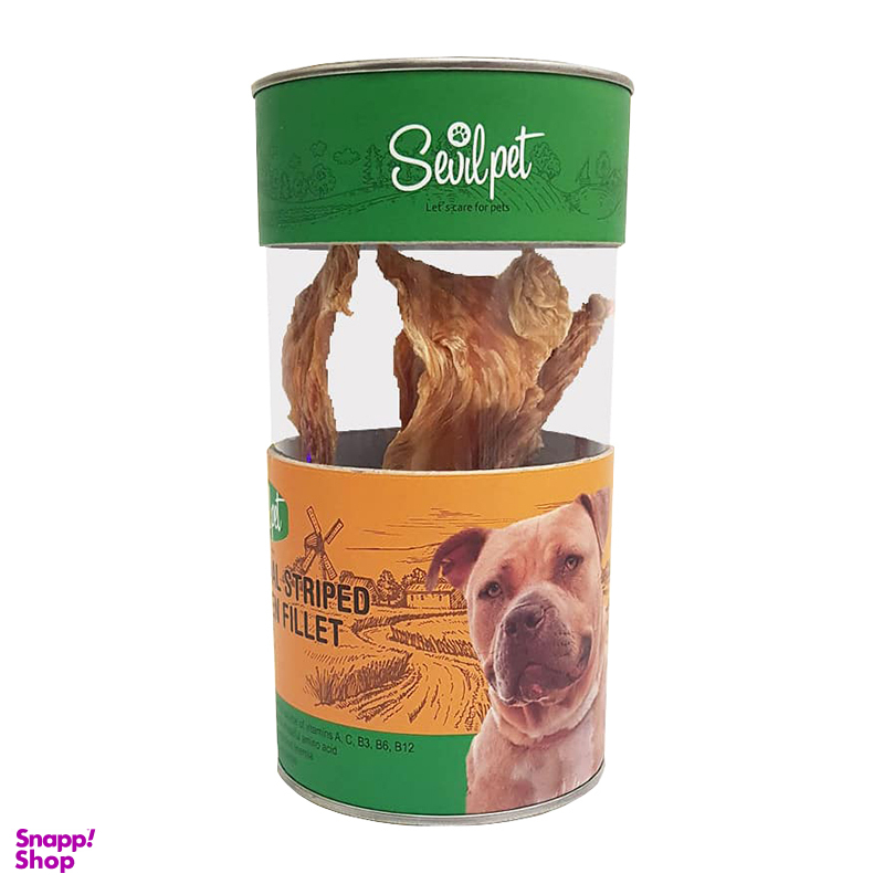 تشویقی سگ سویل پت (Sevil Pet) مدل Striped Chicken Fillet Snack تعداد 10 عددی