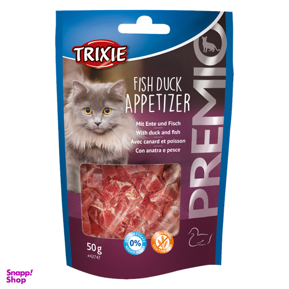 تشویقی گربه تریکسی (Trixie) مدل Fish Duck Appetizer با طعم ماهی و اردک وزن 50 گرم