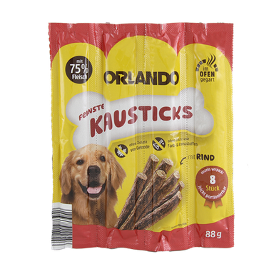 تشویقی مدادی سگ اورلاندو (Orlando) با طعم گوشت گاو مدل Orlando Stick Beef بسته 4 عددی