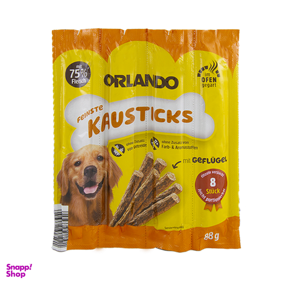 تشویقی مدادی سگ اورلاندو (Orlando) با طعم مرغ مدل Orlando Stick Poultry بسته 4 عددی