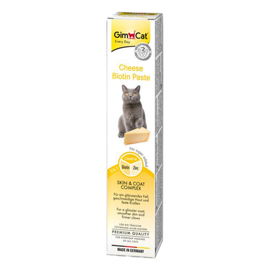 خمیر مالت گربه بیوتین جیم کت (Gim Cat) با طعم پنیر مدل GimCat Cheese Biotin Paste وزن 50 گرم