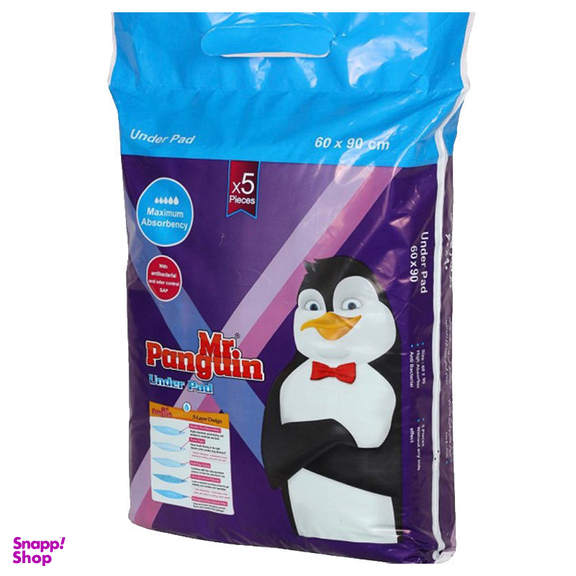 زیرانداز بهداشتی مستر پنگویین سایز 90*60 بسته 5 عددی