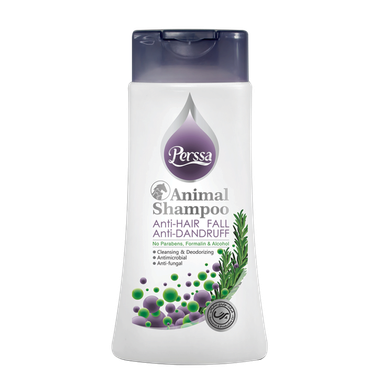 شامپو حیوانات پرسا (Perssa) مدل Anti Hair Fall and Anti Dandruff حجم 250 میلی لیتر