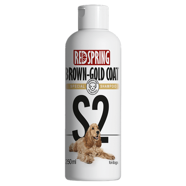شامپو سگ رداسپرینگ مدل S2 مخصوص موهای طلایی و قهوهای حجم 250 میلی لیتر