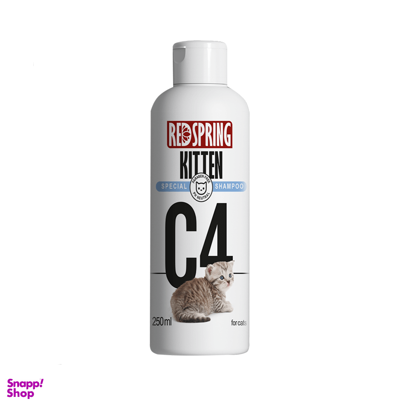 شامپو گربه رداسپرینگ (Redspring) مدل C4 مخصوص بچه گربه حجم 250 میلی لیتر